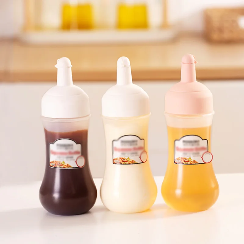 

Kitchen With Lid Sauce Squeeze Bottle Household Tomato Salad Sauce Honey Squeeze Bottle With Scale Sauces Seasoning Bottles