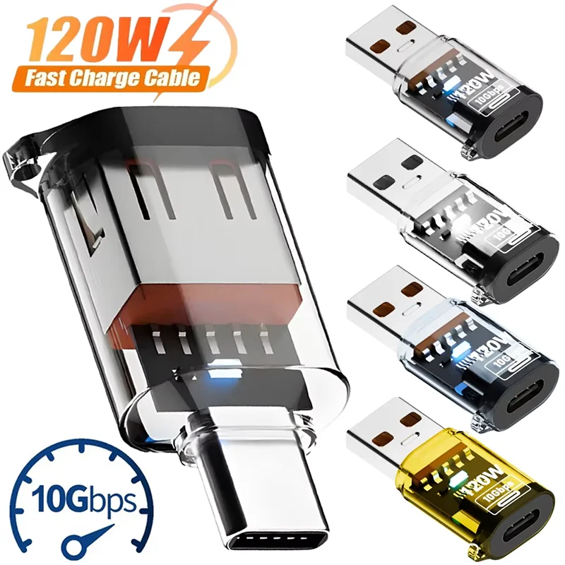120W OTG USB 3.2 Type-C変換アダプター USBメス-Type-Cオス 急速充電アダプター OTG USB C iPhone 15/16、Samsung、ノートパソコン対応