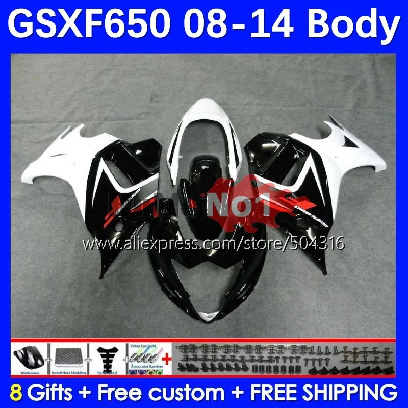 

GSX650F For SUZUKI GSXF 650 CC GSX 650F 24MC.12 GSXF650 08 09 10 11 12 13 2008 2009 2010 2011 2012 2013 2014 Fairing black White