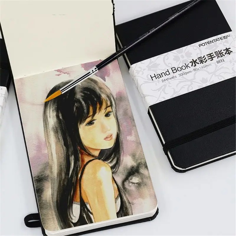 

A5/A6 Sketchbook Watercolor Drawing Pad with Elastic Strap DIY Scrapbook Thicken Papers for IDEAL for Watercolor Dropship