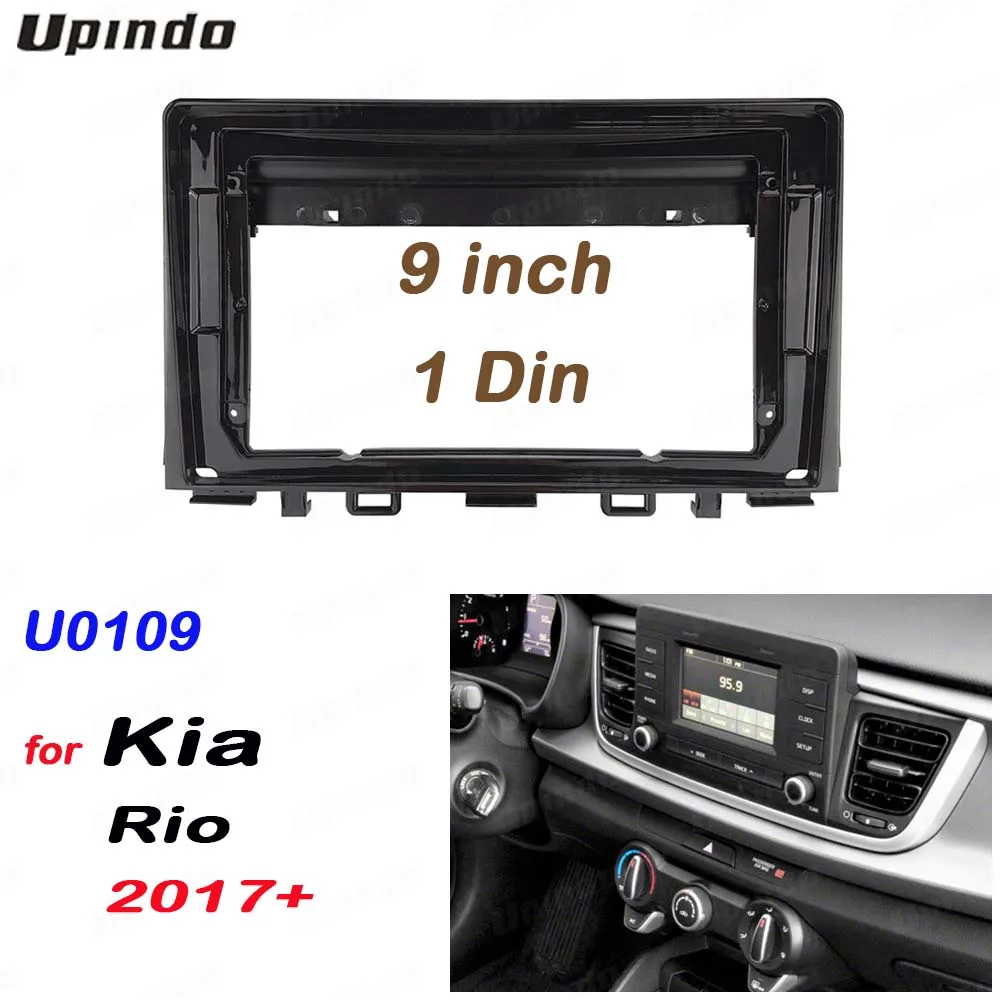 Alone Din 9 Inch Car Radio Installation DVD GPS Mp5 Plastic Fascia Panel Frame for KIA Rio 2017+ Dash Mount Kit