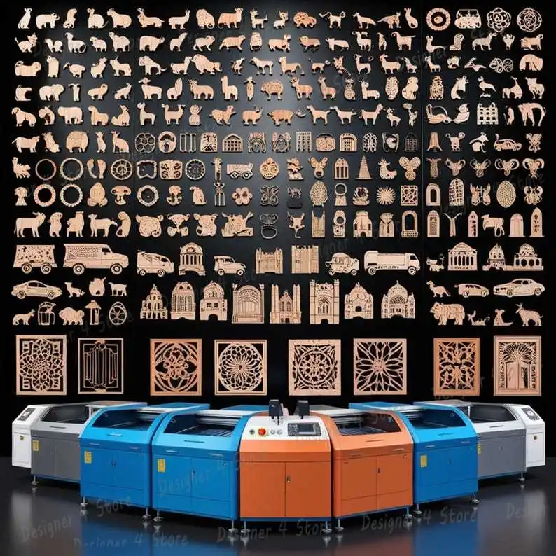 Мега-пакет лазерной резки + 300 000 веекторных Dxf - Svg Cdr-файлы для 3D и 2D ЧПУ SVG