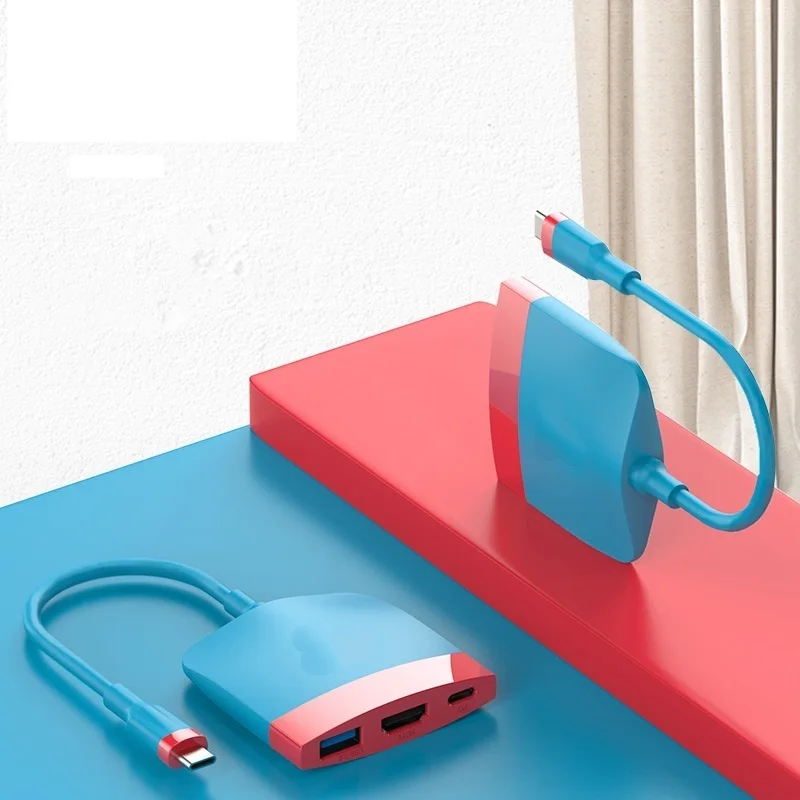 

2022 Portable Switch Dock TV Dock For Nintendo Switch Docking Station USB C To 4K HDMI-compatible USB 3.0 PD For Macbook Pro