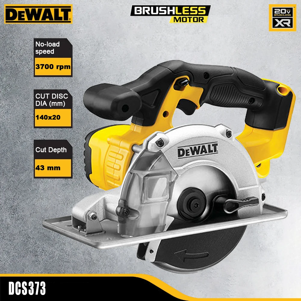 Dewalt DCS373 Wireless Circular Saw Rechargeable 20v 140x20mm 3700rpm for Steel and Wood Cuting Universal 18v & 60v Battery