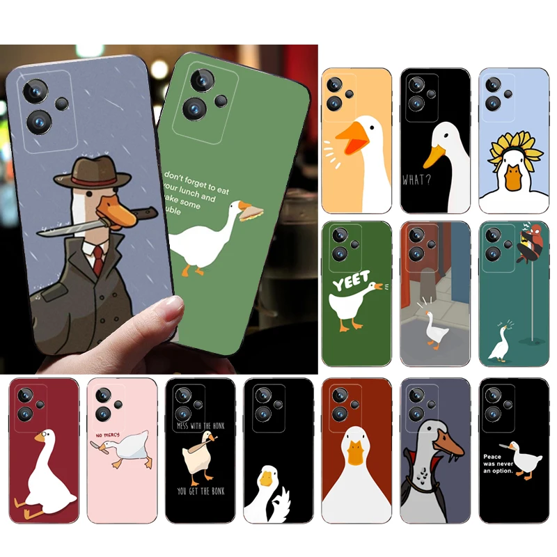 

Cartoon Cute Goose Duck Phone Case for OPPO Realme 10 Pro Plus 9 8 7 6 Pro GT 2 Pro X2 Pro C21Y C11 X3 SuperZoom Funda