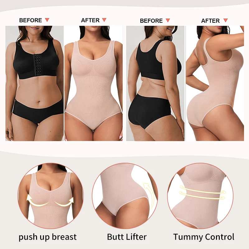 Bodysuit Shapewear for Women Sexy Body Shaper Waist Trainer Butt Lifter Slimming Underwear Sheath Corset Fajas Colombianas
