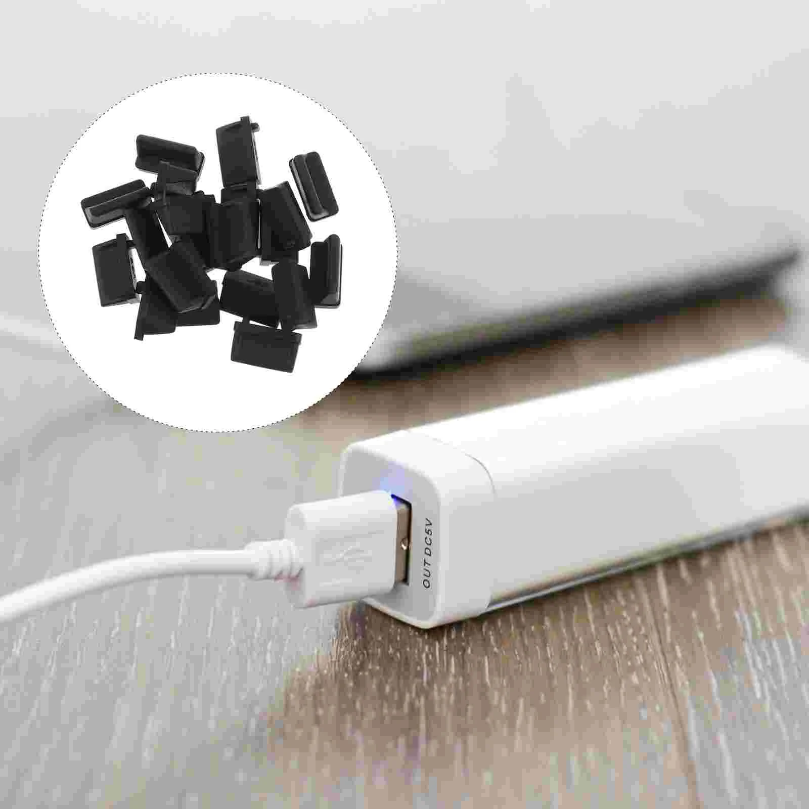 

20 PCS Silicone USB Plug End USB Type-A Dust Stopper for Computer Laptop