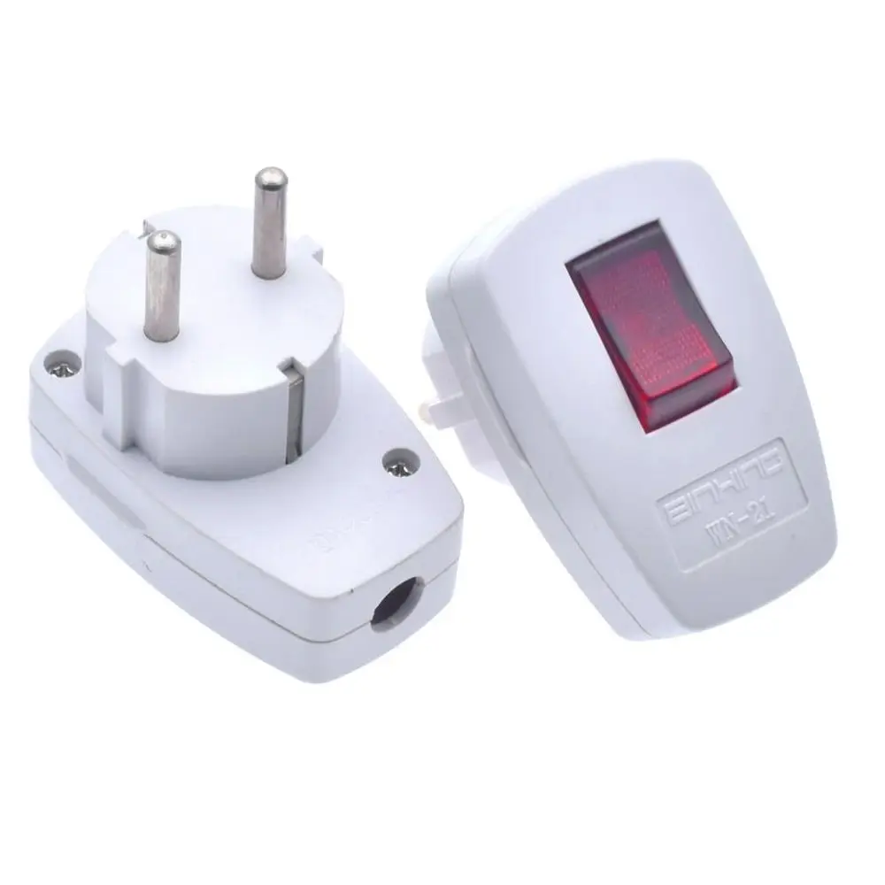 

Professional Travel With ON-OFF Rewireable Power Swtich Plug Adapter Power Plug Receptacle Connector