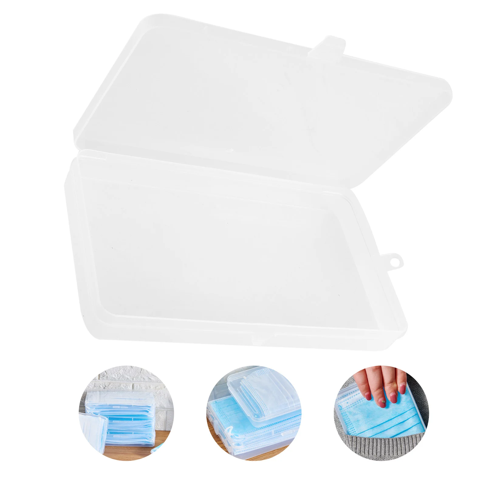 

6pcs Storage Holder Portable Holder Embroidery Floss Box Clear Ring Box Clear Organizer Container Box
