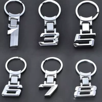 zinc alloy key ring car key chain metal number emblem key chain car accessory charm car styling for bmw auto x1 x3 x5 e3 e5 z4