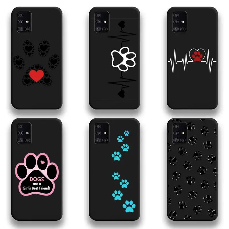 Animal Best Friend Cat Dog Paw Phone Case For Samsung Galaxy A52 A21S A02S A12 A31 A53 A10 A20E A30 A40 A50 A70 A80 A71 A51 5G