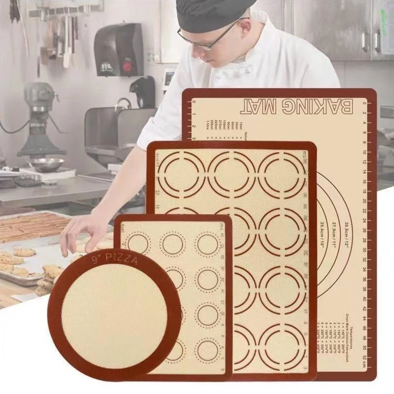 

Silicone Kneading Dough Mat Silicone Non-Slip Baking Board Kitchen Countertop Non-Stick Home Fondant Cooking Rolling Pad