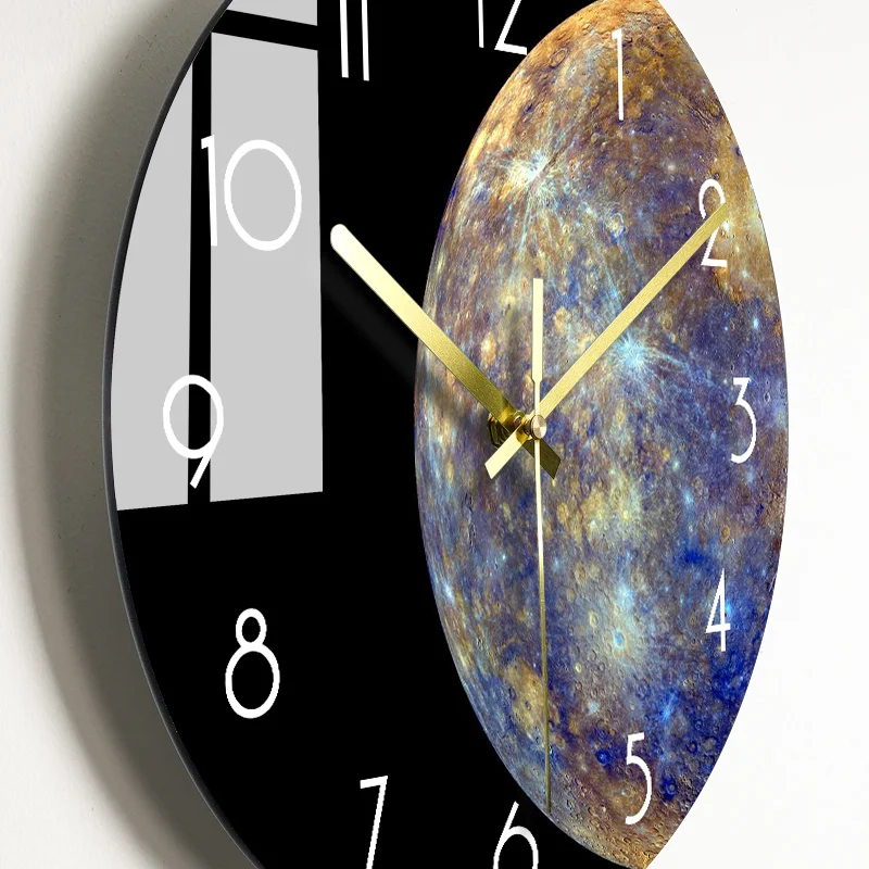 

Clock Creative Glass Living Room Planet Watch Modern Luxury Nordic Art Wall Clocks Home Decor Orologio Da Parete Gift