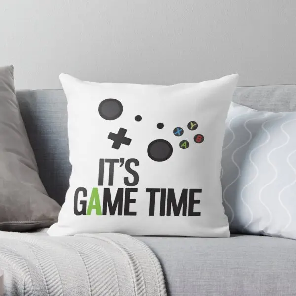 

It'S Game Time Printing Throw Pillow Cover Case Car Hotel Sofa Anime Throw Home Fashion Decor Fashion Pillows not include