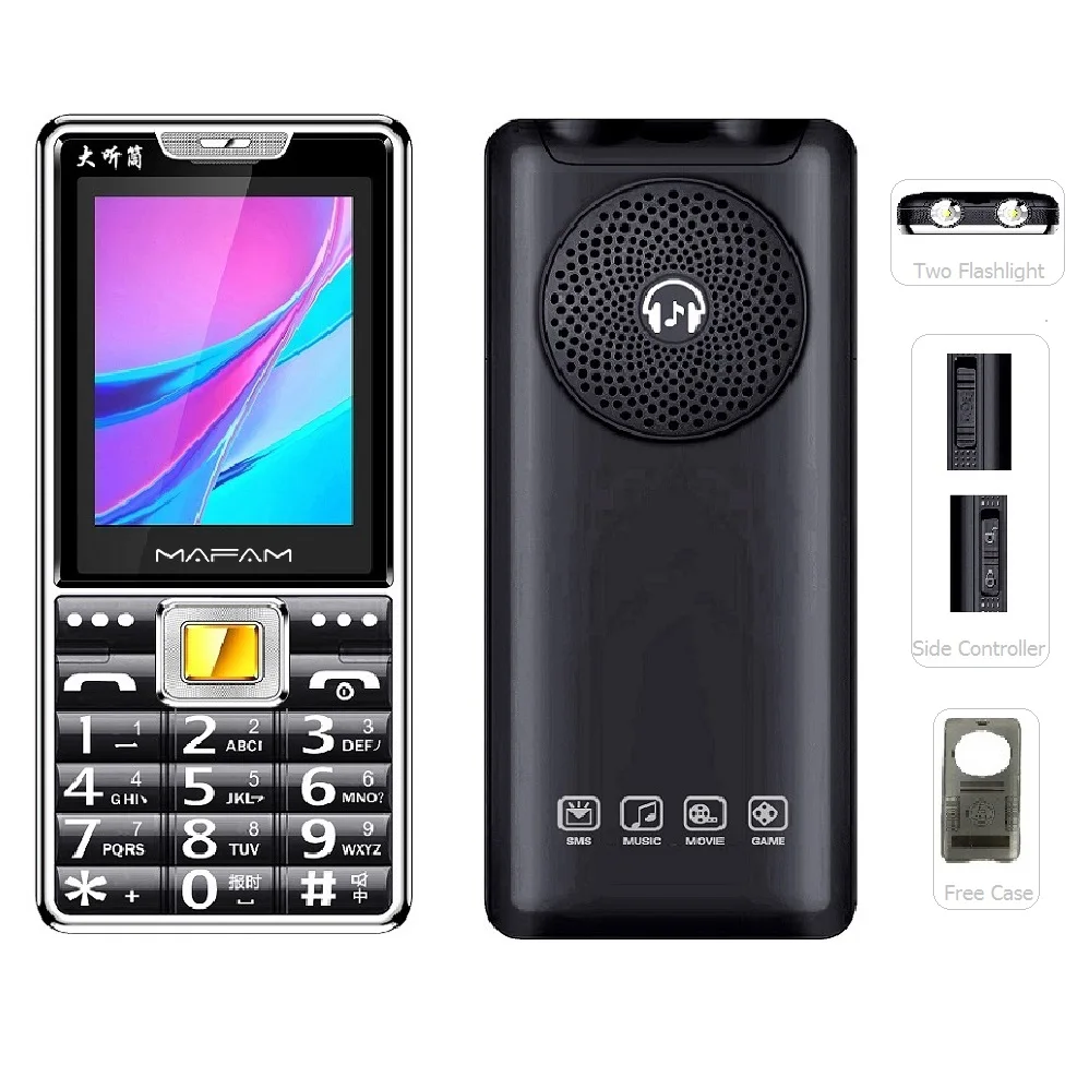 Mafam Elderly Pensioner Functional Phone SOS Quick Dial Huge Battery Large Key Clear Sound Durable Easy Work Cellphone Low Price