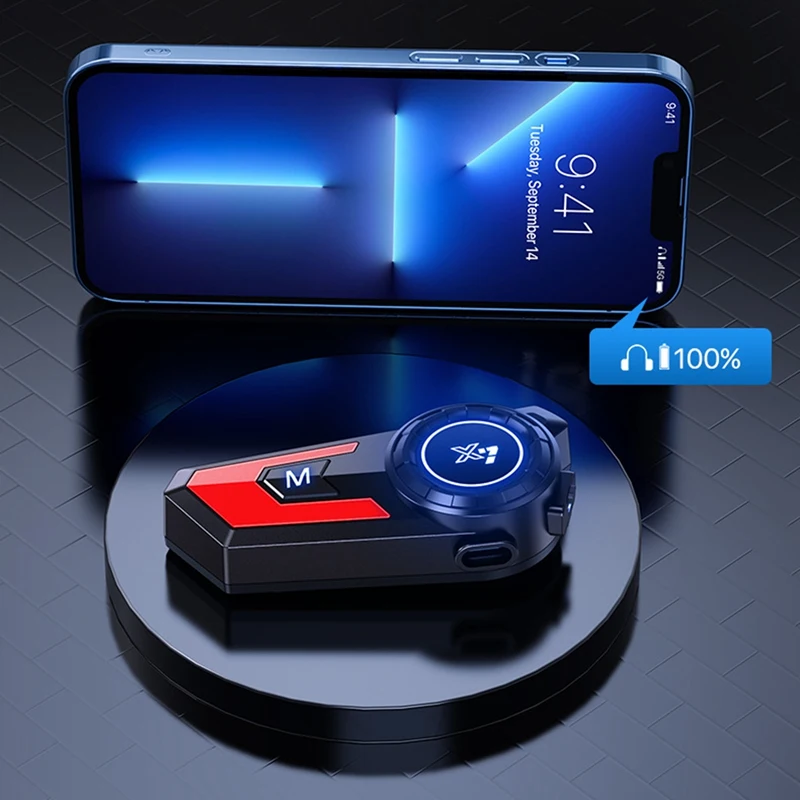 Bluetooth-гарнитура X7 мотоциклетная водонепроницаемая мА 2 шт.