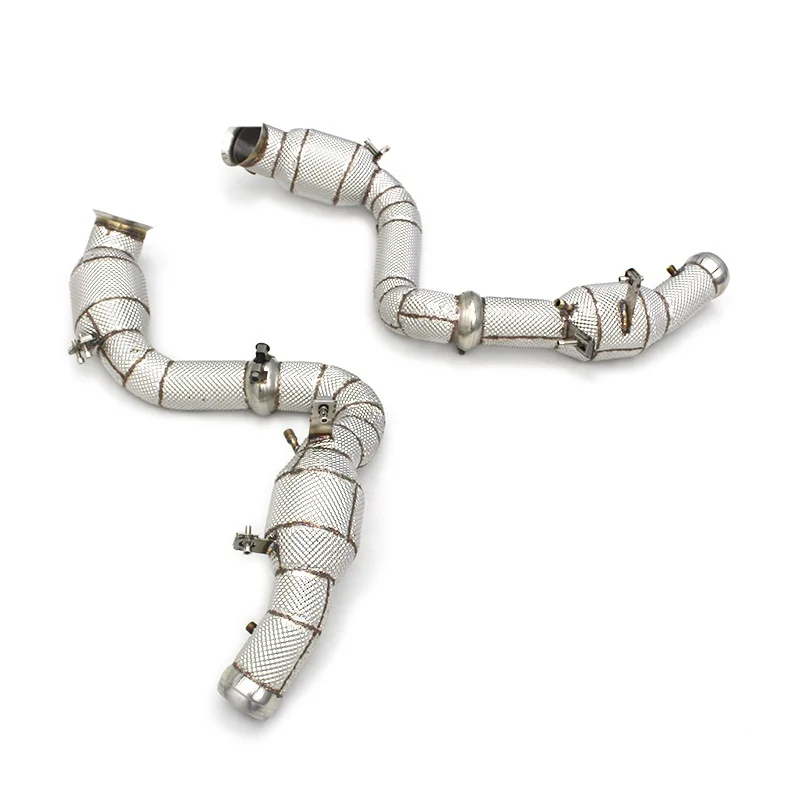

Head Section High flow Pipes Exhaust Pipes branch downpipe Exhaust Pipe with catalyst for Mercedes-Benz C63 AMG W205 4.0T