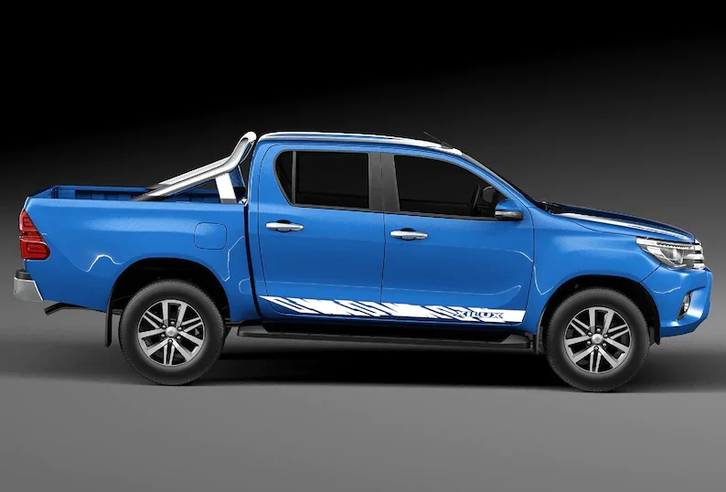

2x body decals side stripe sticker Compatible with Hilux