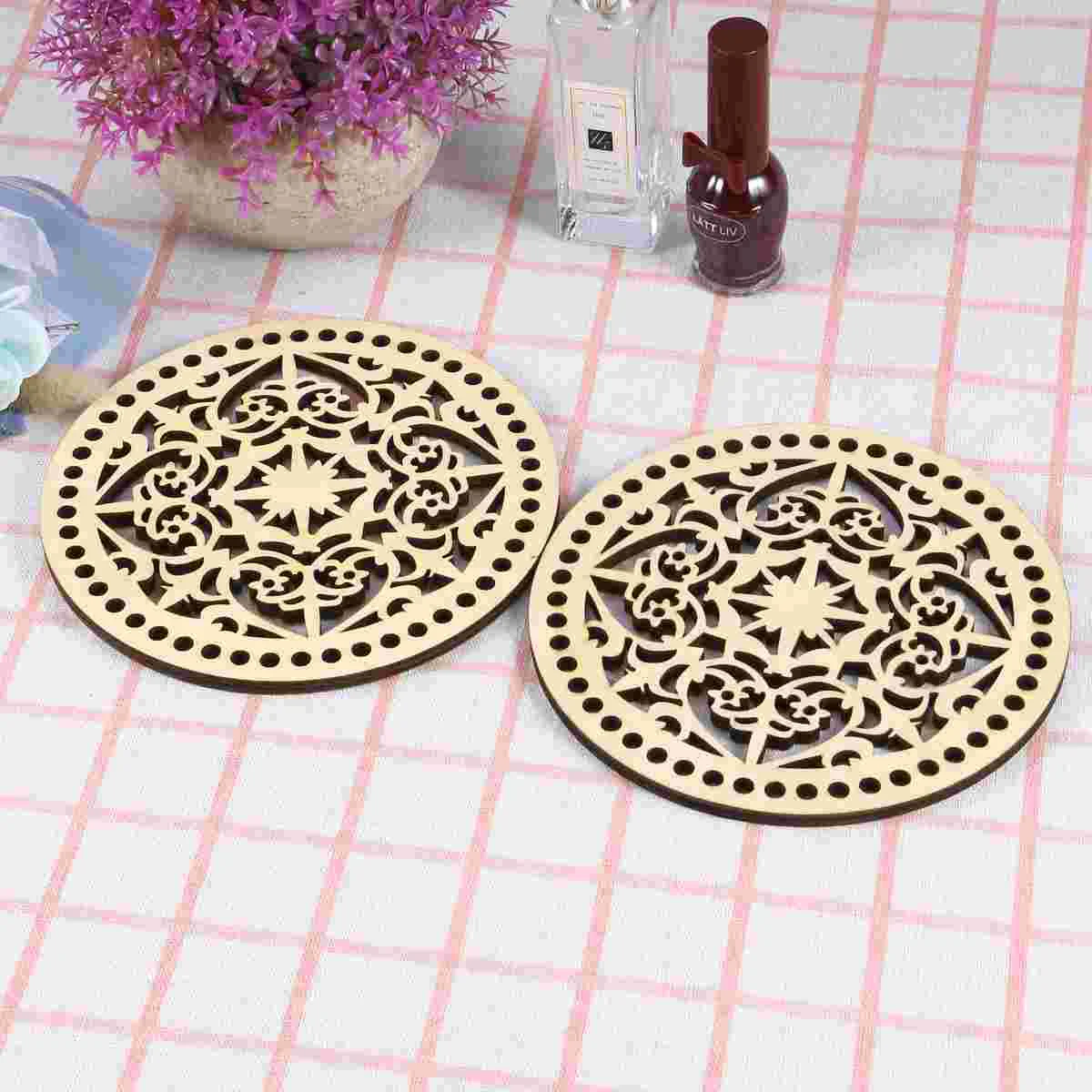 

Shaperbottom Base Purse Insert Handbag Wooden Wood Crochet Diy Round Slice Basket Rustic Straw Craft Natural Decorations Cutout