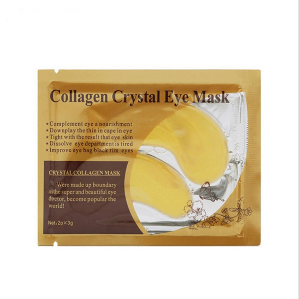 

Natural Crystal Collagen Gold Powder e ye m ask Anti-Aging Eliminates Dark Circles Fine Lines Face 2pcs=1pack