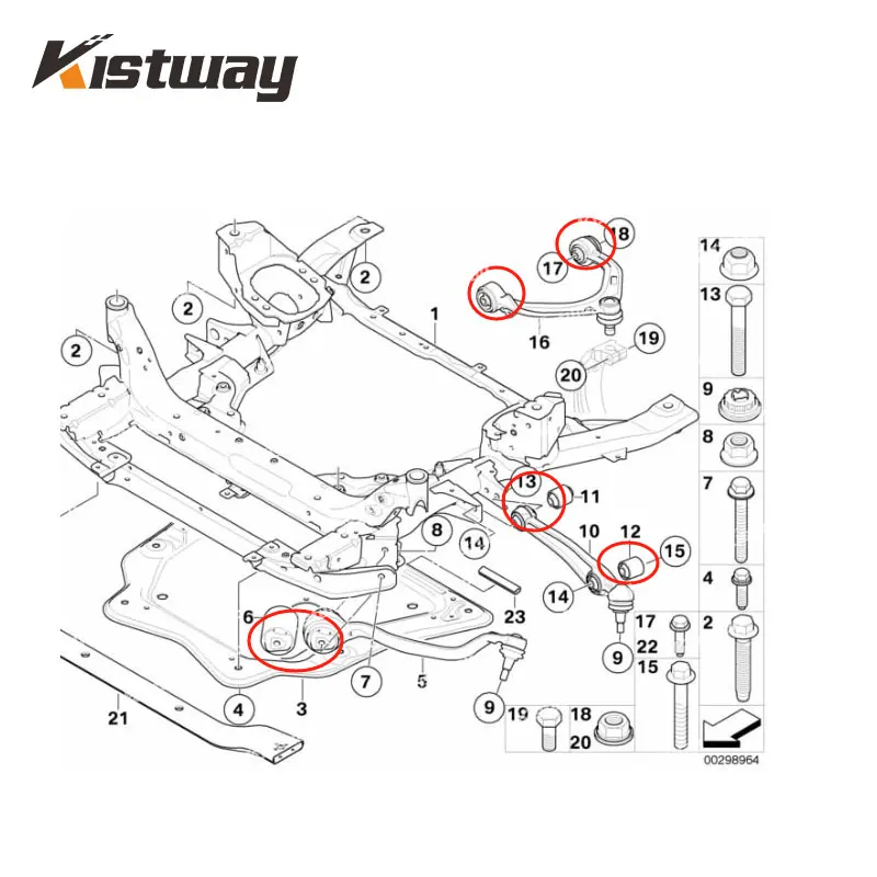 10 шт. комплект втулок рычага управления передней подвески для BMW X5 E70 X6 E71 E72 30d 40i