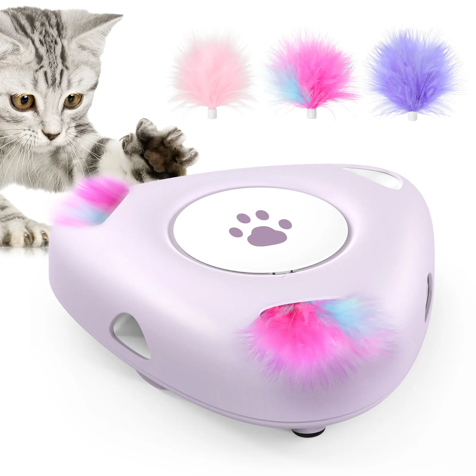 

Pawaboo Smart Cat Toys Automatic Cat Exercise Teaser Toy Training Self-moving Kitten Toys for Indoor Playing Pet Accessories