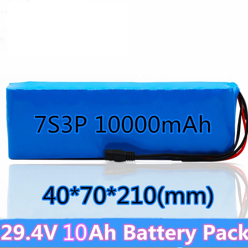 

24v lithium battery 7S3P 29.4V 10000mAh Li-ion Battery Pack With Balanced BMS for Electric Bicycle Scooter Power Wheelchair