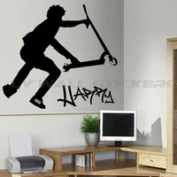 extra large personalised stunt scooter wall transfer art sticker poster decal4058