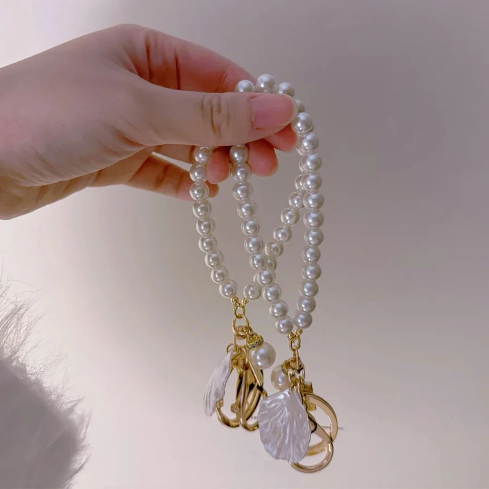 ZAKOL Милый Жемчужный Брелок Из Бисера Для Женщин И Девочек Сверкающий Кулон С