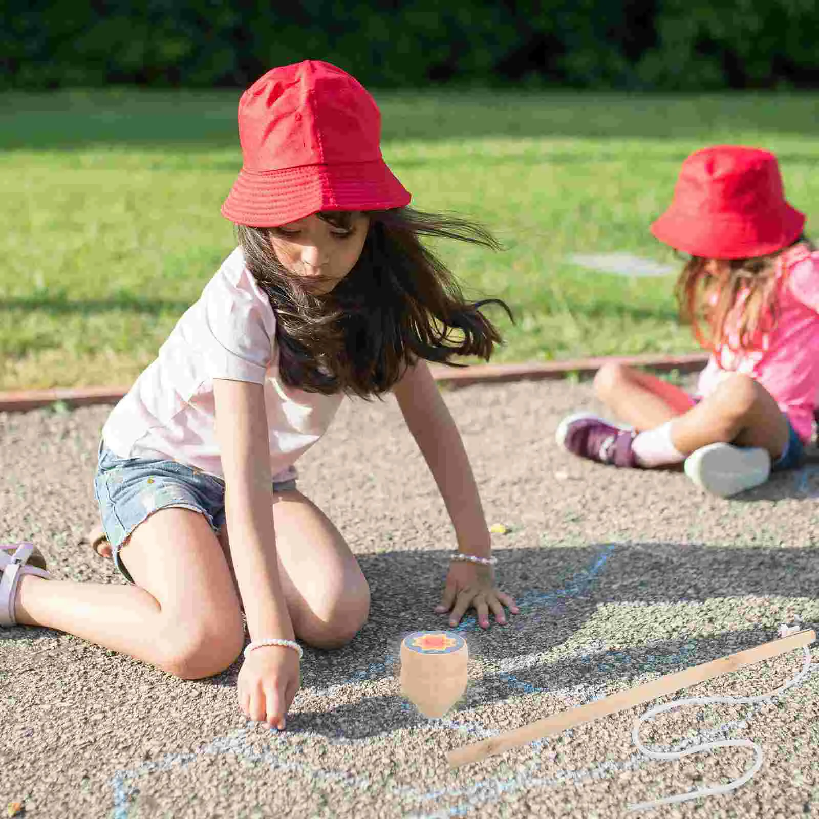 

Young Supply Wear-resistant Gyro Toy Interesting Outdoor Tops Toys Portable Wood Wooden Playthings Accessory