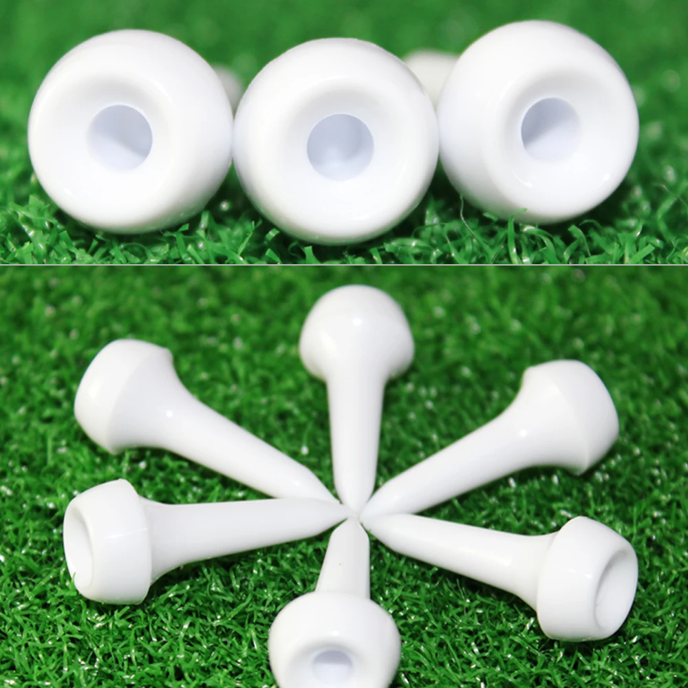 100Pcs/Lot White Plastic Cushion Top Golf Tees Durable 35mm Mat for Golfer Beginner Training Practice Ball Hole Holder |
