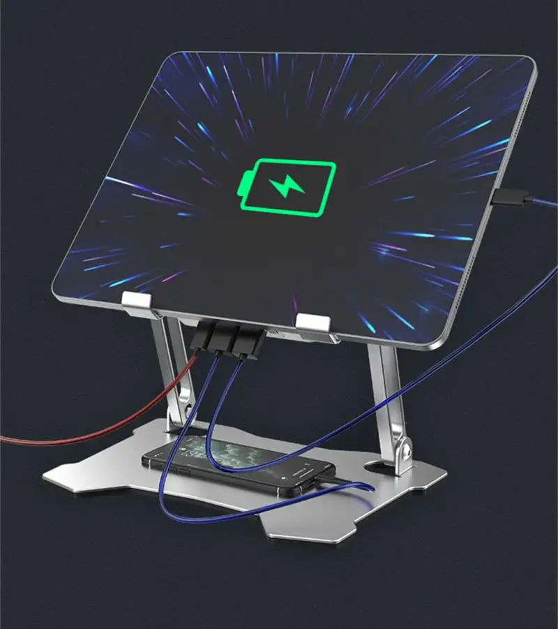Алюминиевая Регулируемая подставка для ноутбука Macbook компьютера ПК IPad планшета