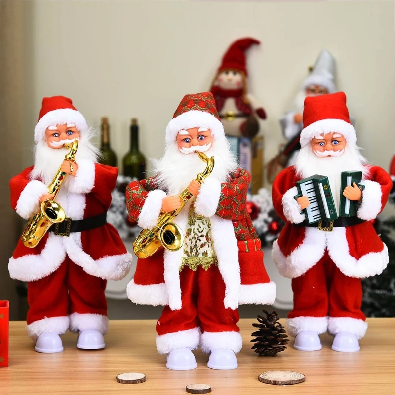 

Funny Electric Santa Claus Toy for Kids Music Dancing Trick Toy with 3 Optional Types Relieve Stress