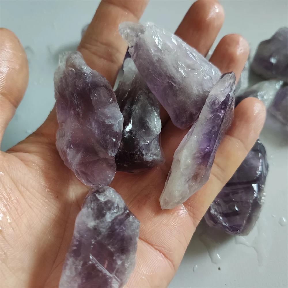 

Natural Amethyst Crystal Magic Rod Rough Stone Specimens Energy Healing Crystals Mineral Specime Feng Shui Home Decoration Stone