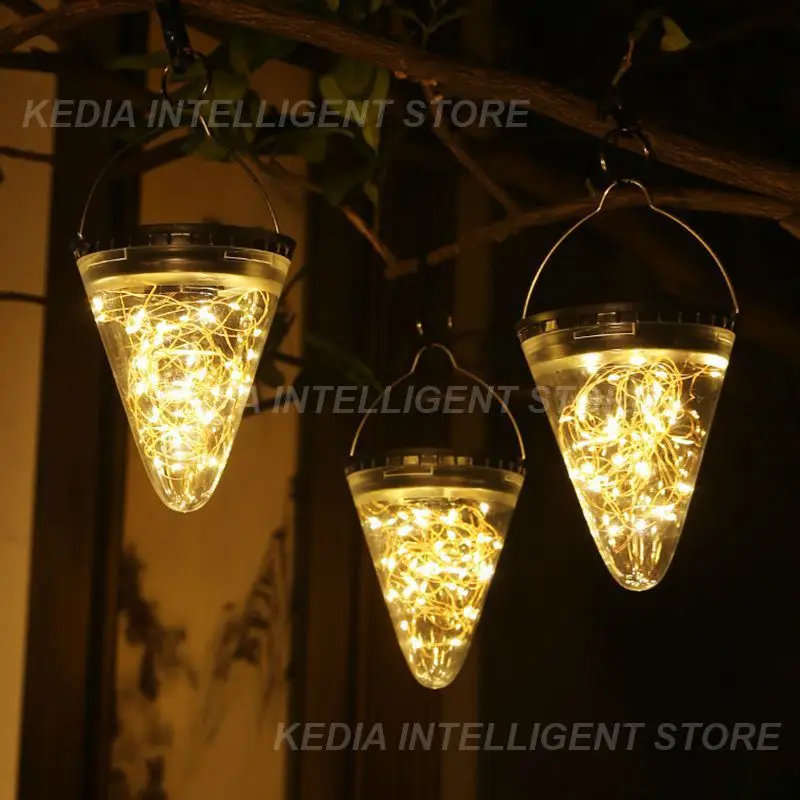 

Светодиодный светильник для сада на солнечной батарее, трехскоростной светящийся декоративный подвесной светильник, водонепроницаемый Ро...