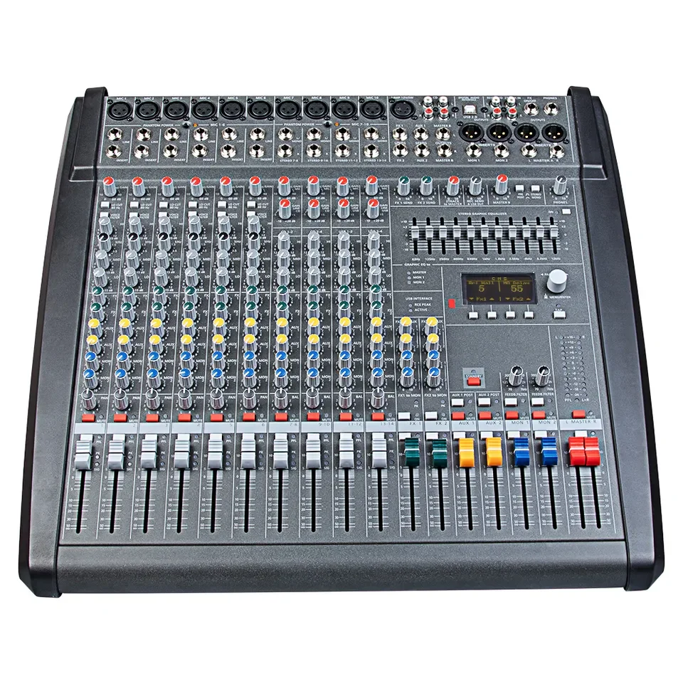 Depusheng DMX1400 Professional 1000 Вт * 2 высокой мощности 14-канальный усилитель DJ Караоке