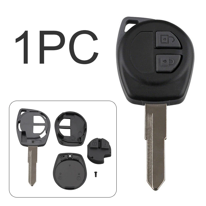 

Чехол для автомобильного ключа с 2 кнопками + необработанное лезвие подходит для SUZUKI IGNIS ALTO SX4 VAUXHALL
