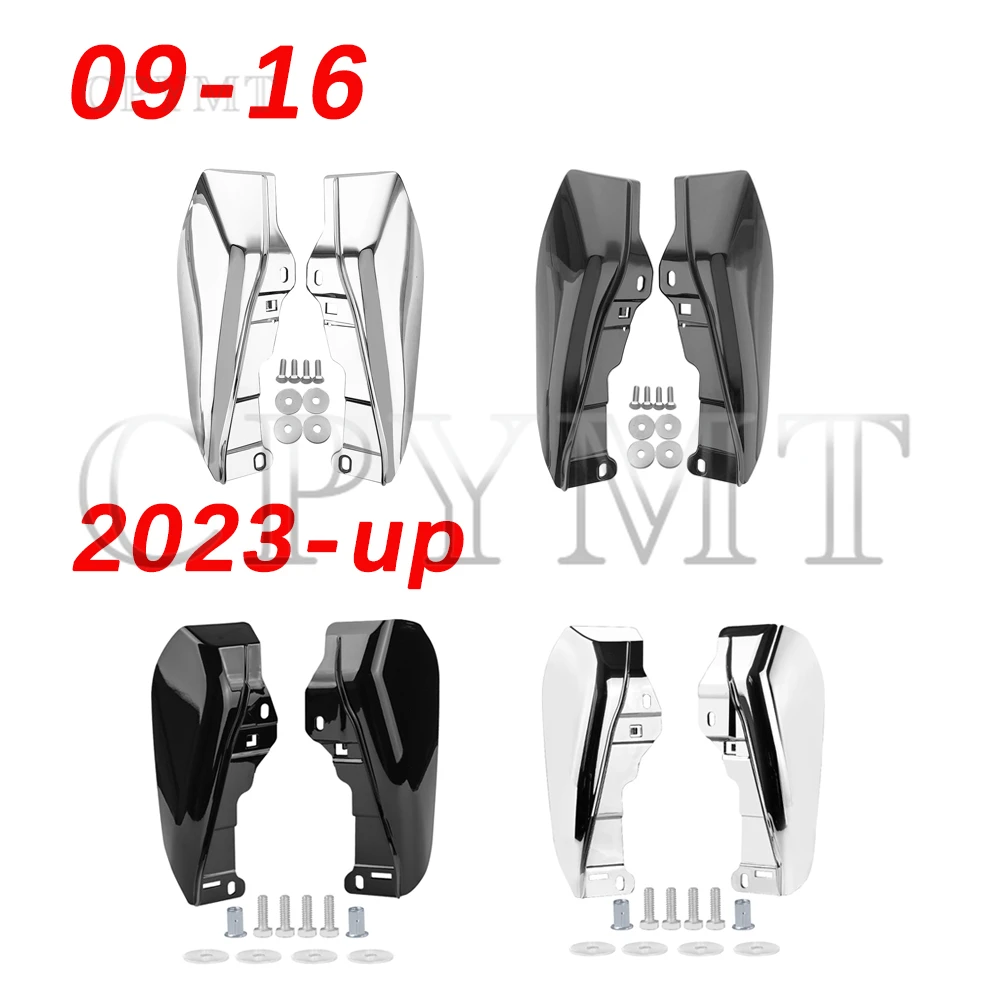 Black/Chrome Motorcycle Mid-Frame Air Deflector Under Seat Engine Fit For Harley Touring Street Electra Glide CVO Road King FLHR