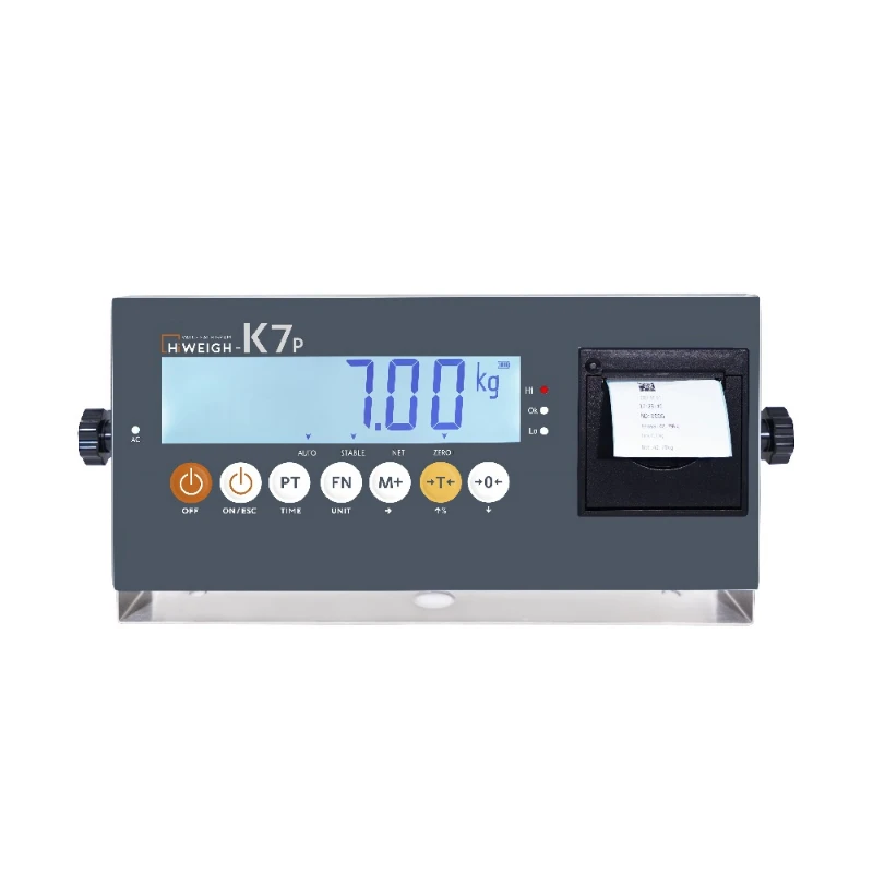 

K7P IP54 stainless steel double RS232 weighing indicator with built in printer