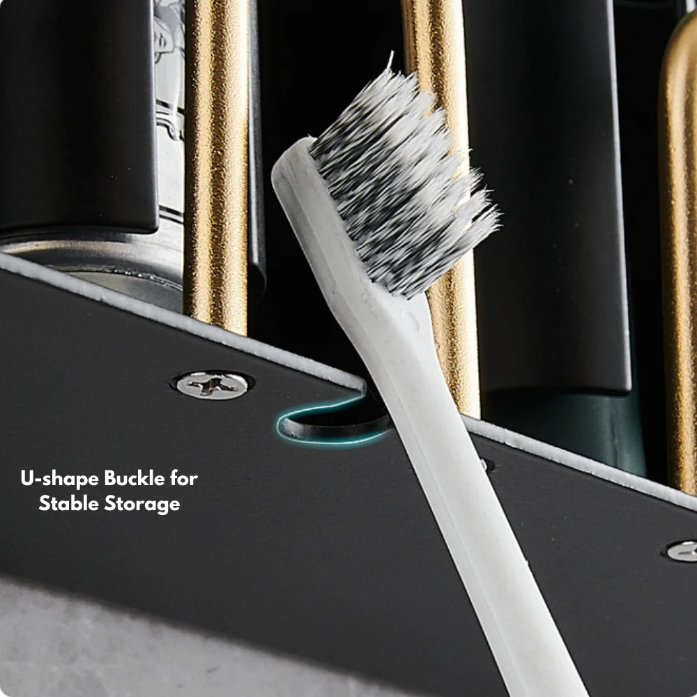 toothbrush holder bathroom shelf wall mounted razor toothpaste stand toilet storage rack with cup holder bathroom accessories free global shipping