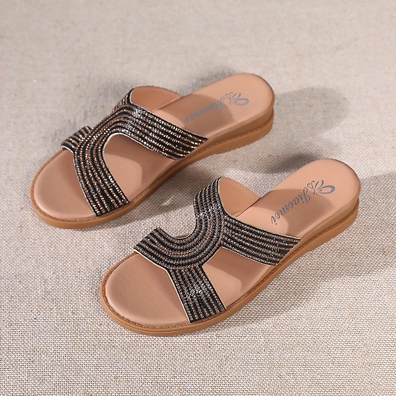 Women Sandals Classics Ankle Strap Summer Sandals Flat Shoes For Women Lightweight Flats Sandalias Mujer Casual Summer