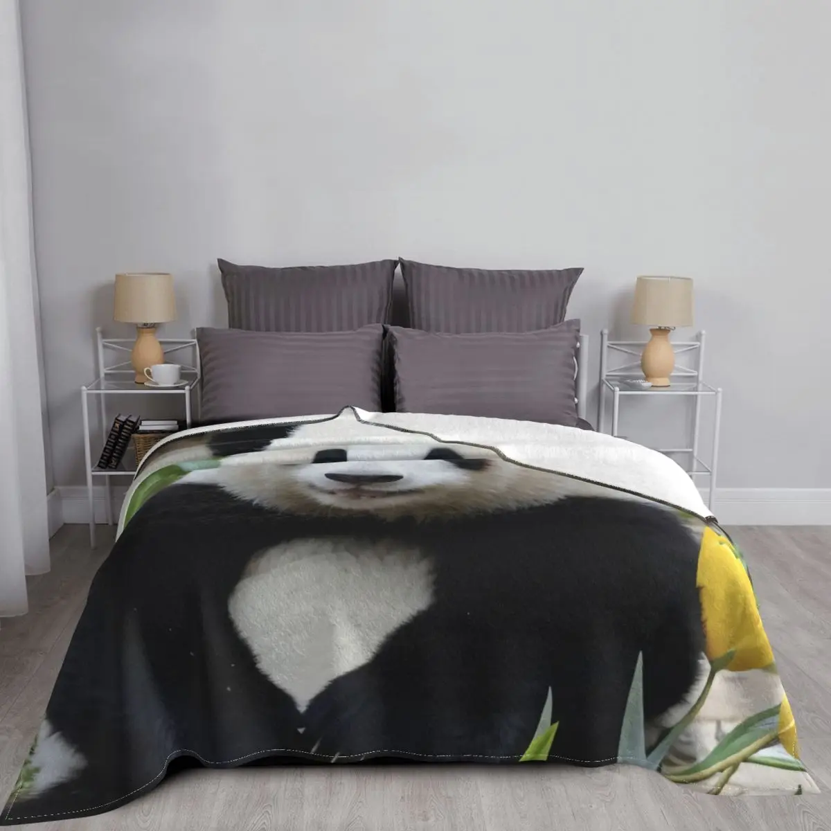 Huahua одеяло &quotПанда&quot милые животные теплые без складок настраиваемые пледы