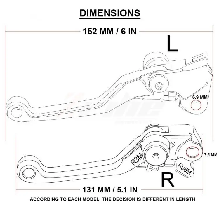 Фото Мотоцикл для YAMAHA YZ250 1989 1990 1991 1992 1993-1995, аксессуары, рычаг тормозной муфты, поворотный рычаг, велосипед для грязи, мотокросс YZ 250 №5