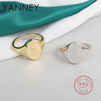 yanney silver color simple sunflower open ring woman fashion glamour party jewelry