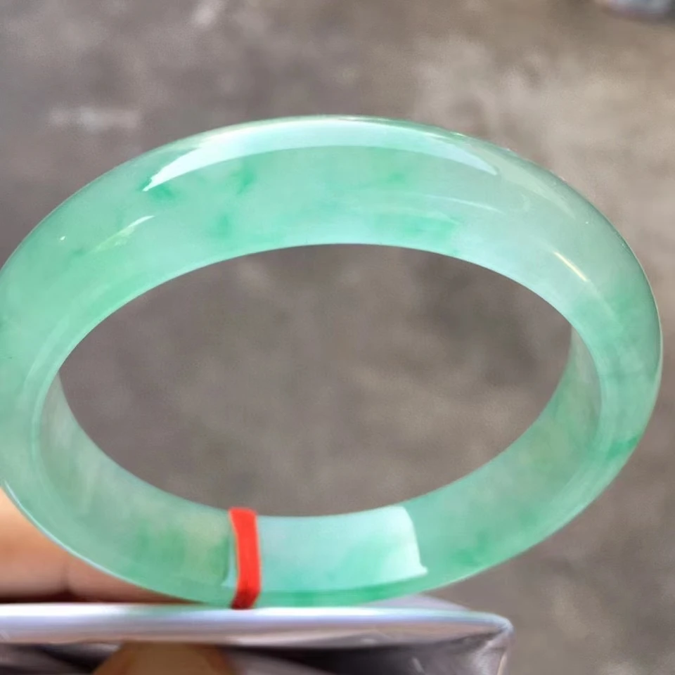 

Highend real Myanmar Emerald Jade Bangle ice floating green flower Perfect Jadeite Bracelet Jewelry Accessories Holiday Gift