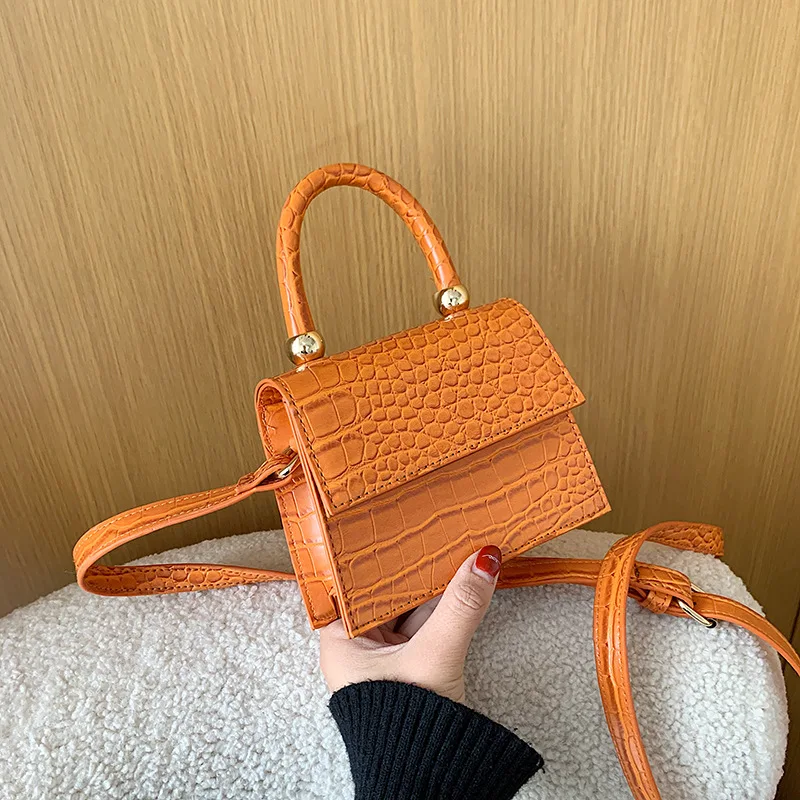 

2021 New Women's Small Bag Women's PU Leather Shoulder Strap Crocodile Handbag Exquisite workmanship Brand Designer Evening Bag