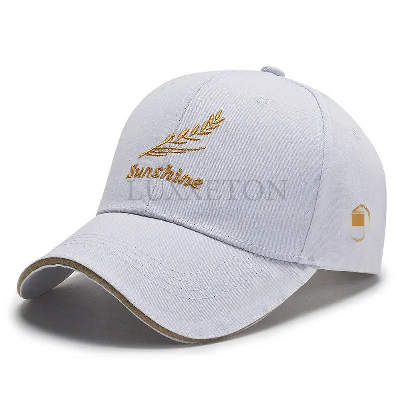 

Men and Women's Baseball Cap European and American Style Wheat Ear Feather Embroidery Mountaineering Travel Hat