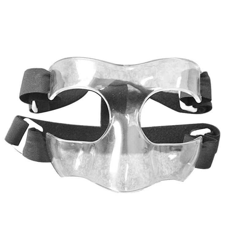 

Face Guard for Sports Basketball Nose Guards Transparent Face Shield One Size Adjustable Straps for Women Teens