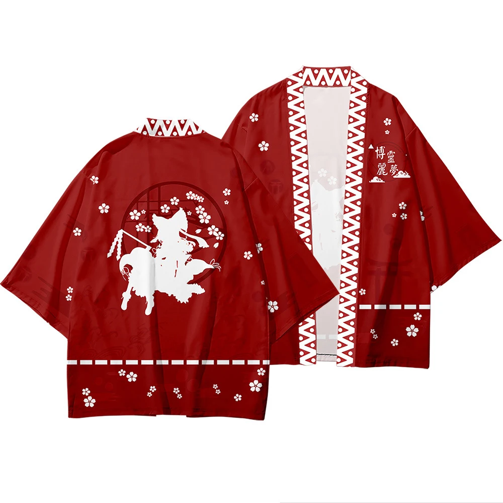 

Anime TouHou Project 3D Printed Japanese Kimono Haori Yukata Cosplay Women/Men Fashion Summer Casual Cloak Party Tops