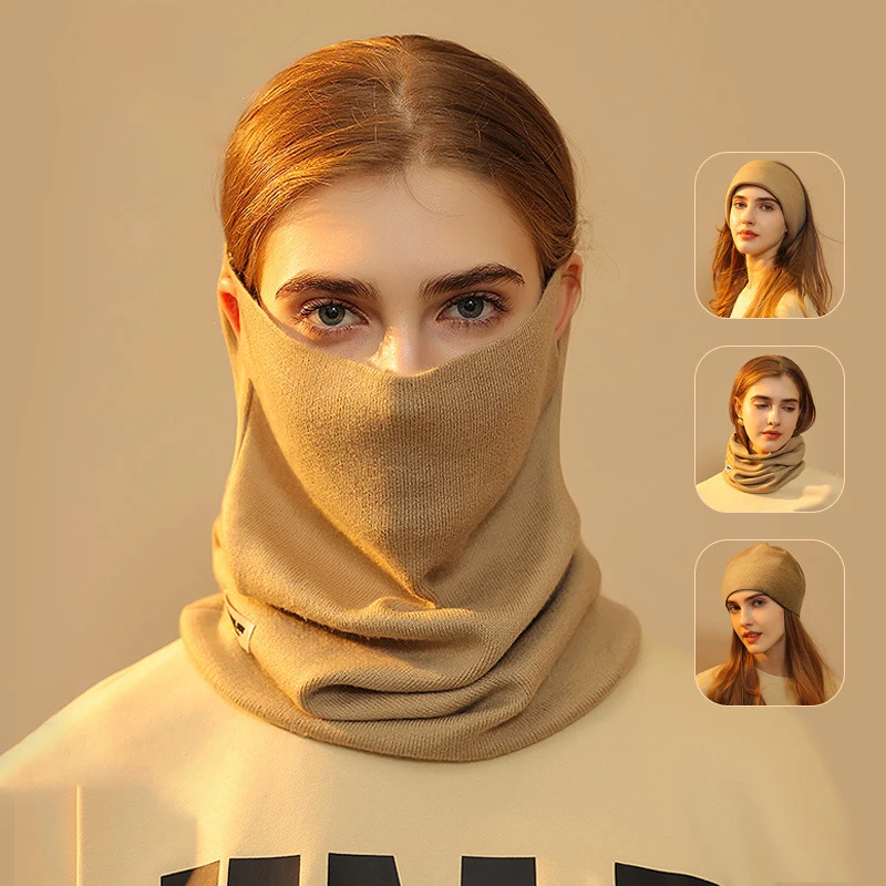 

Многофункциональный вязаный шарф для улицы зимние теплые головные уборы для велоспорта шейный рукав наушники для катания на коньках бега спортивный шарф маска для лица
